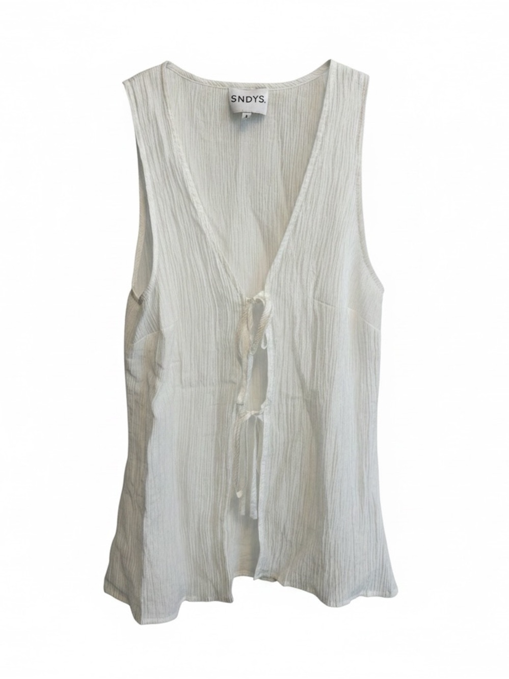 SNDYS White Tie-Front Vest Top Bijou